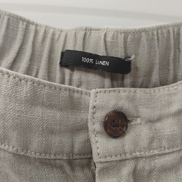Cynthia Rowley Pants Women's Size Large Gray Pull On Jogger Linen Blend - Picture 2 of 9